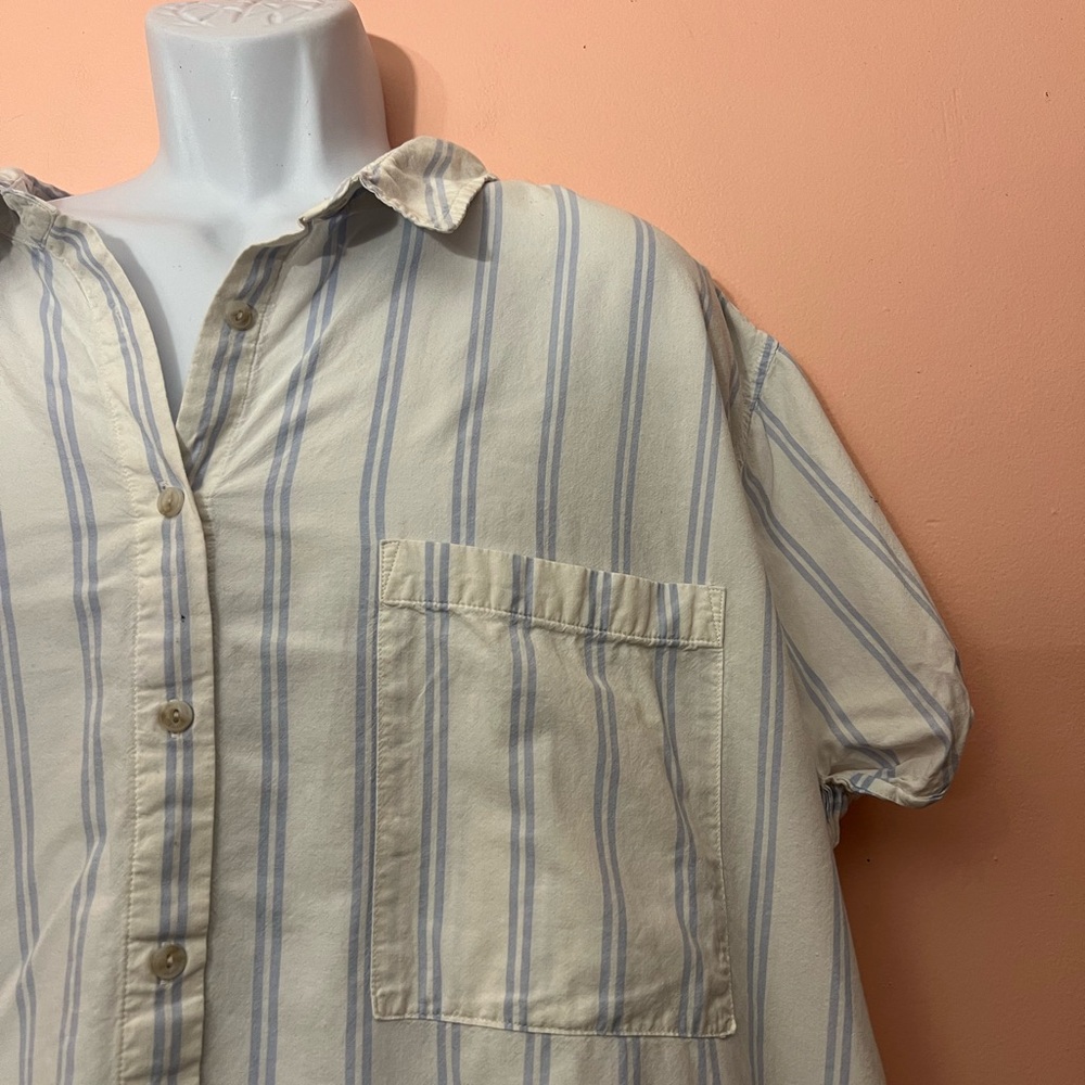 Ava & Viv 4X Striped Button Down Shirt - Picture 2 of 6
